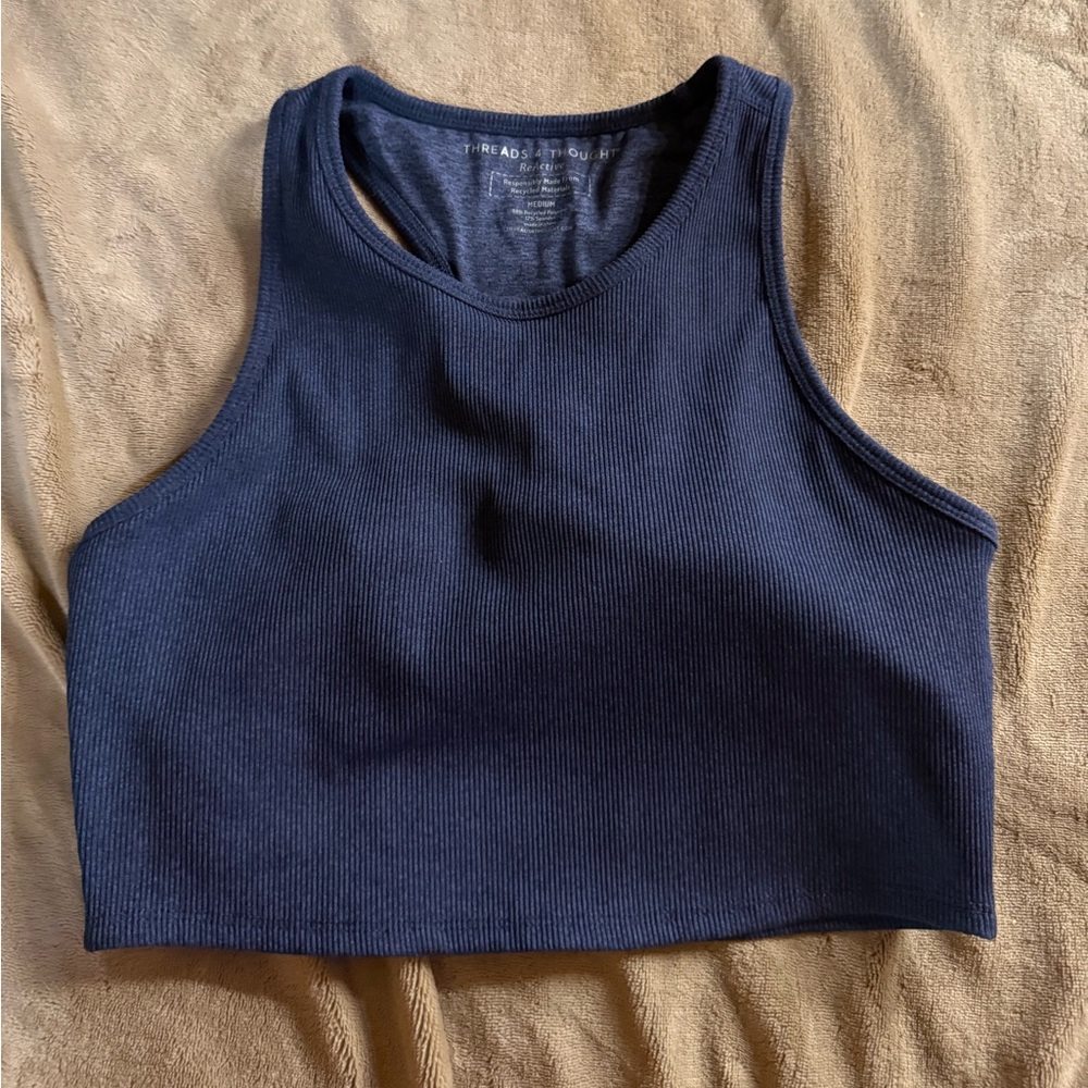 Threads 4 Thought Dark Blue Ribbed Tank Top